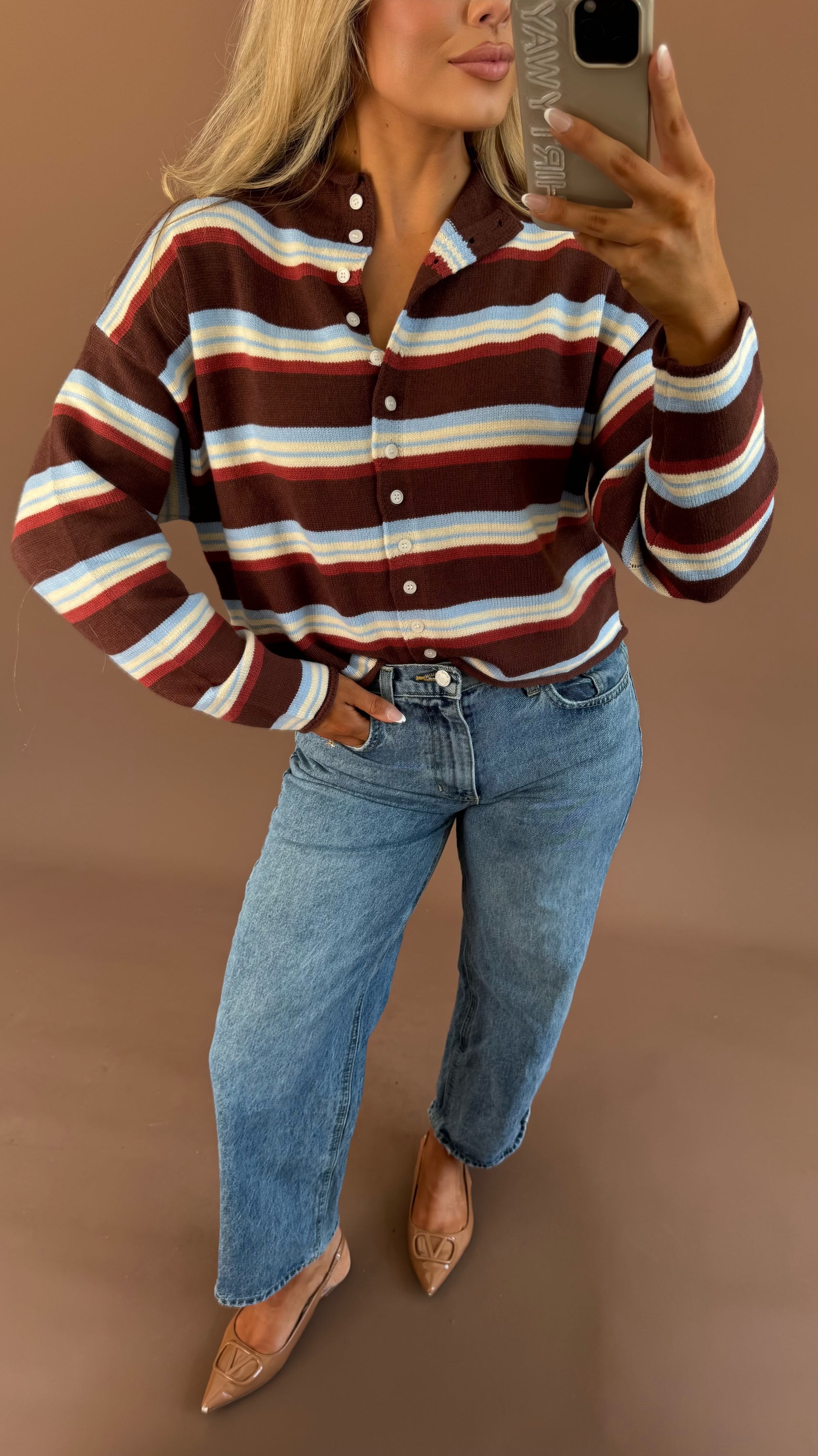 CEDAR MULTI STRIPED CARDIGAN
