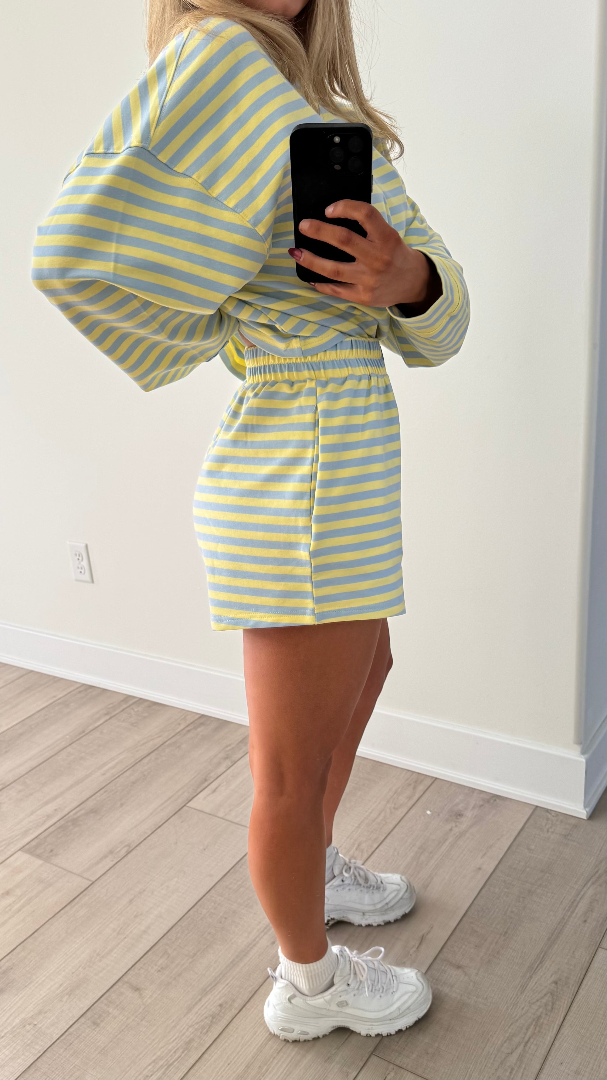 SEASIDE LOUNGE SHORTS BLUE/LEMON