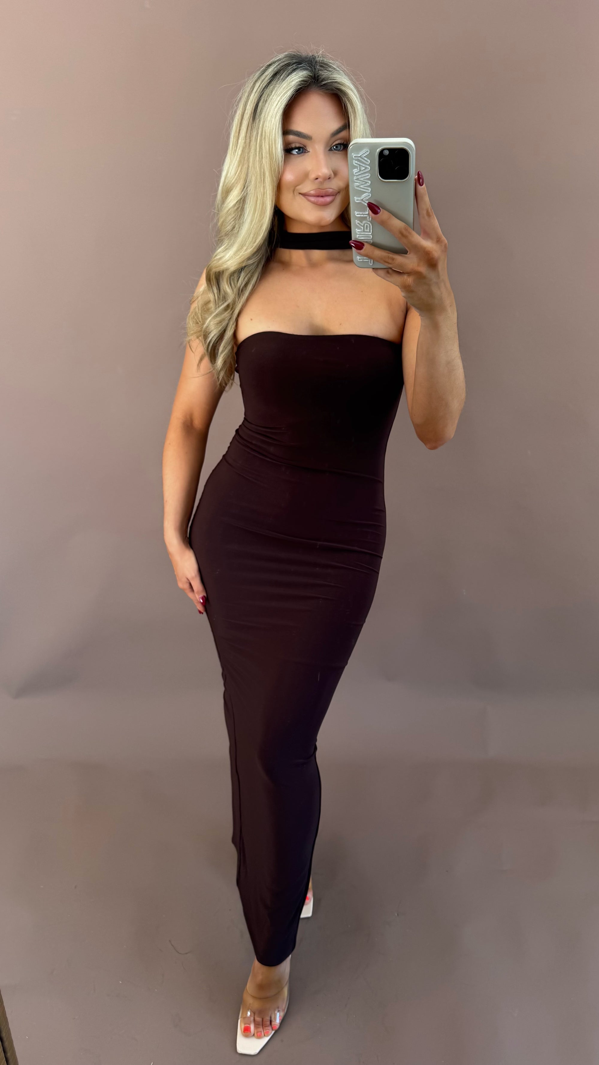 SPICE MAXI DRESS BROWN