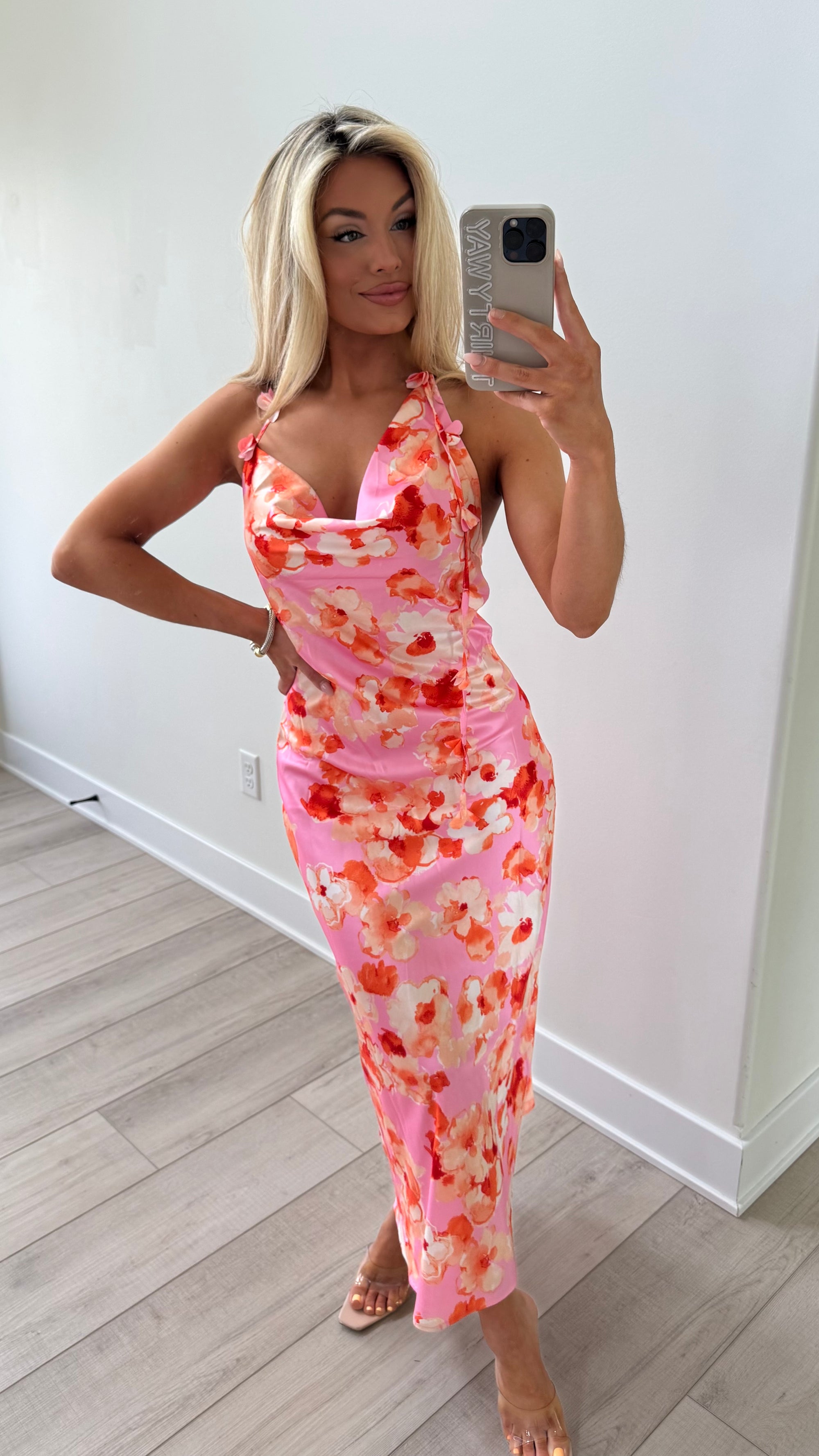 SUNSET FLORA MAXI DRESS