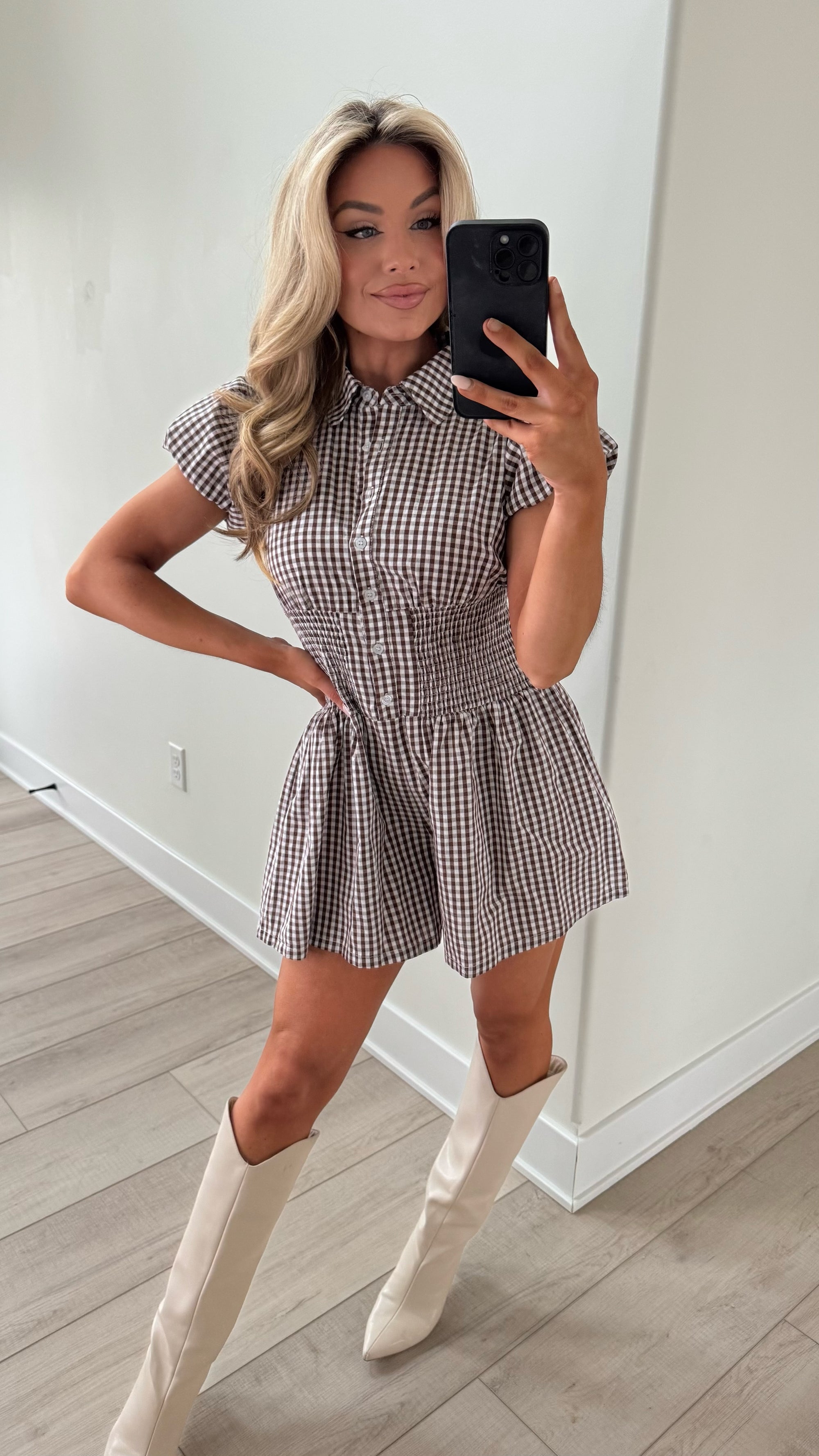CAYNON SMOCKED WAIST ROMPER