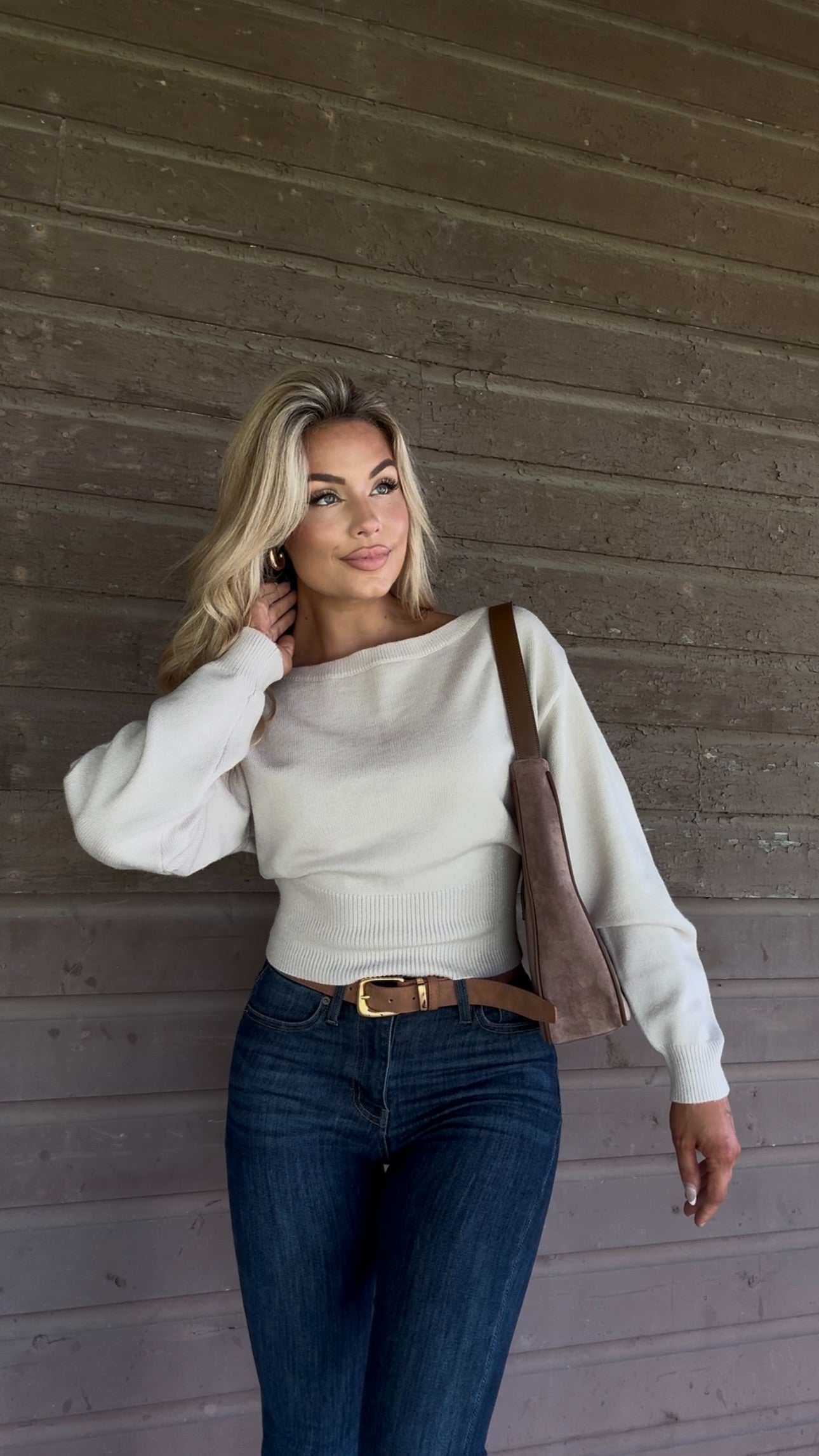 KENSINGTON DOLMAN SWEATER BEIGE