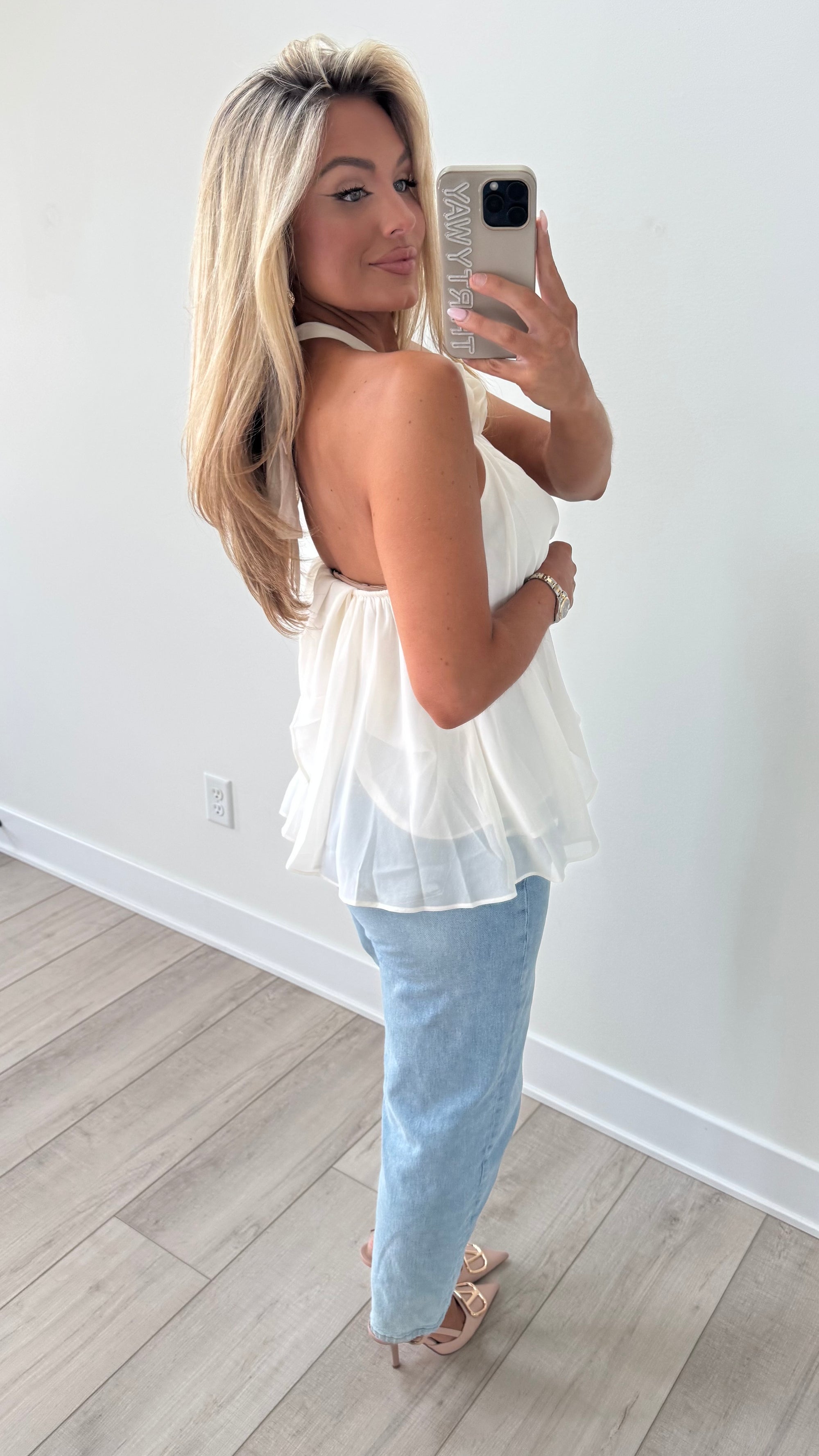 LILY HALTER TOP CREAM