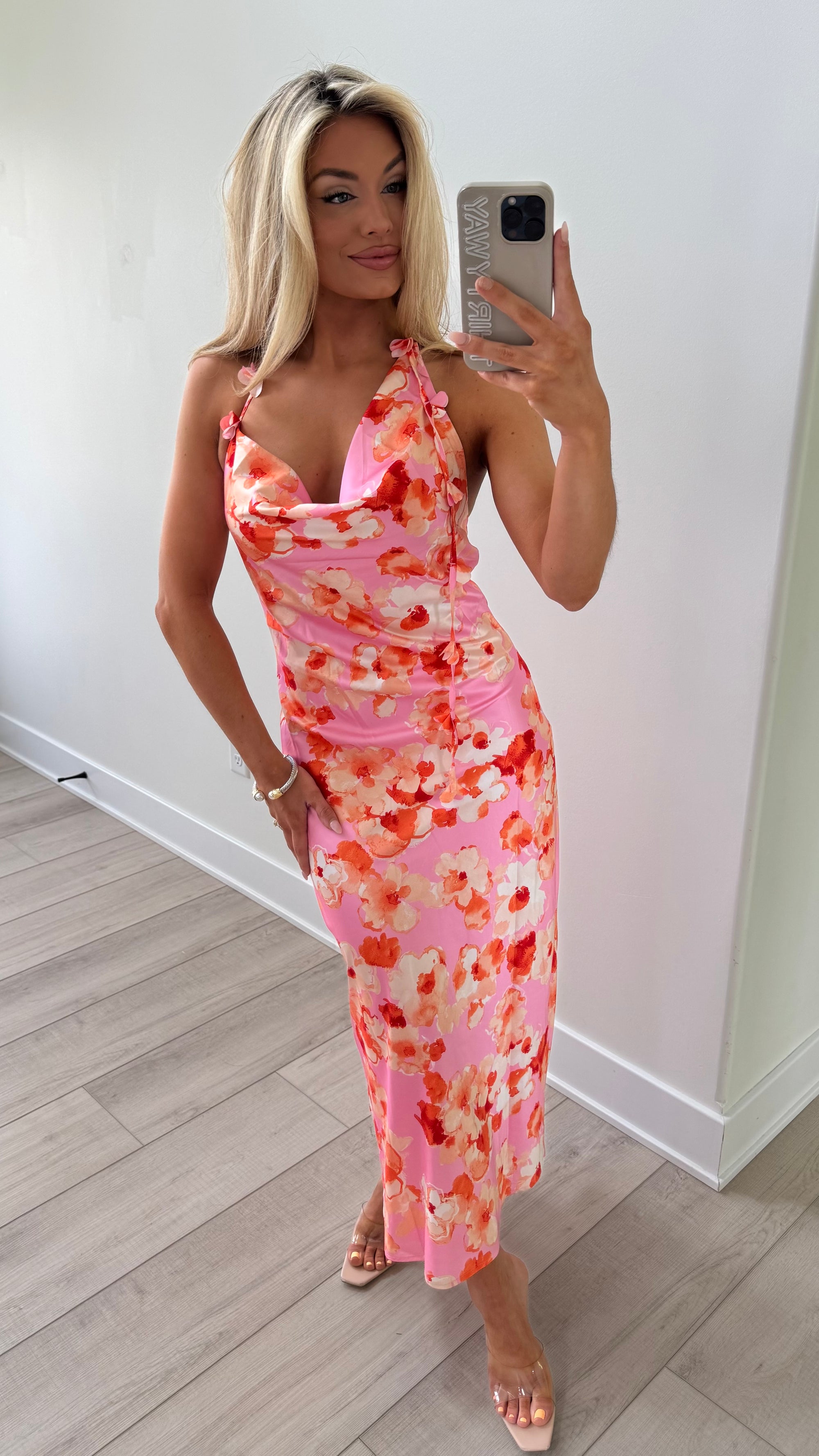 SUNSET FLORA MAXI DRESS