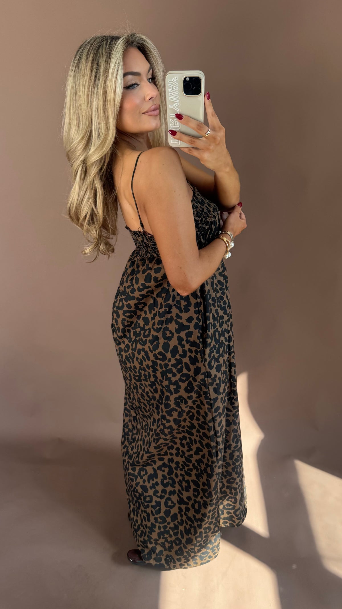 LEOPARD SHIFT MAXI DRESS