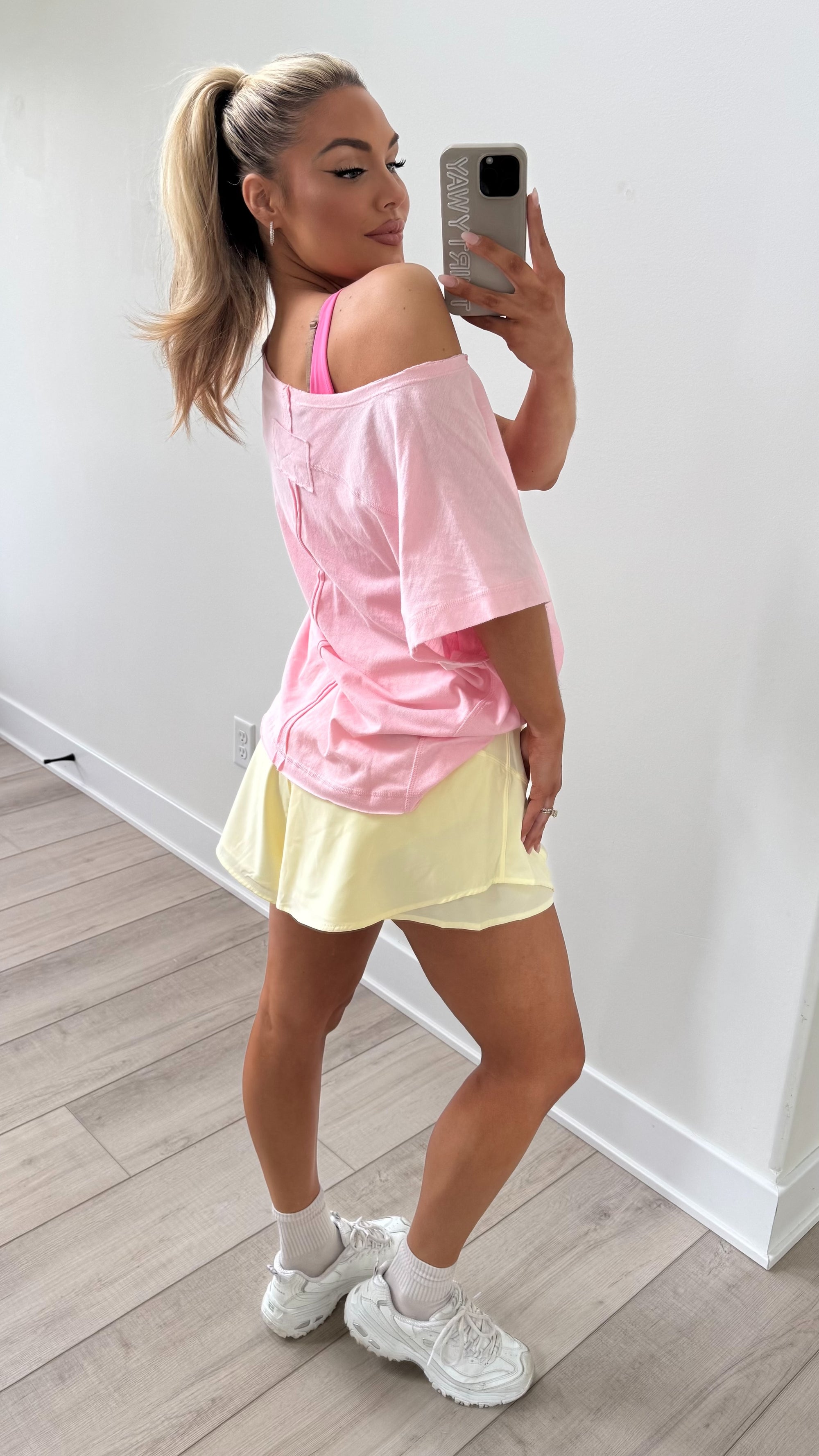 SUNDAY EASE OVERSIZED TEE PINK