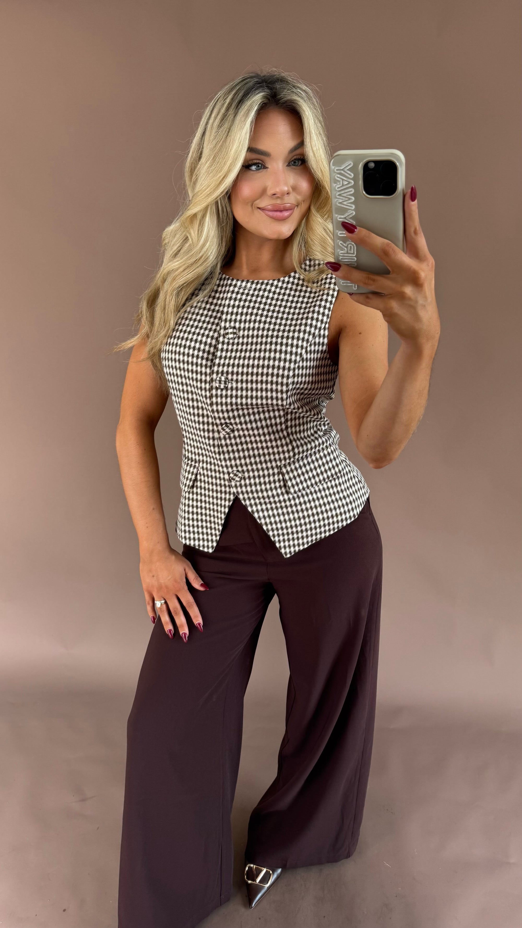 GINNIE GINGHAM VEST TOP