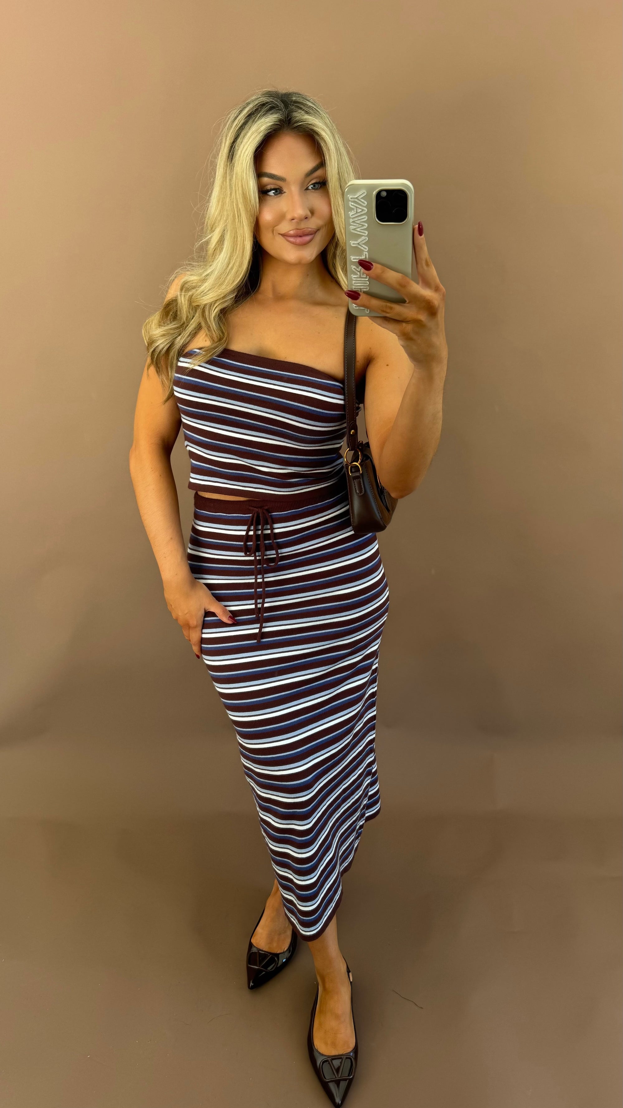 UPSTATE STRIPED SKIRT SET