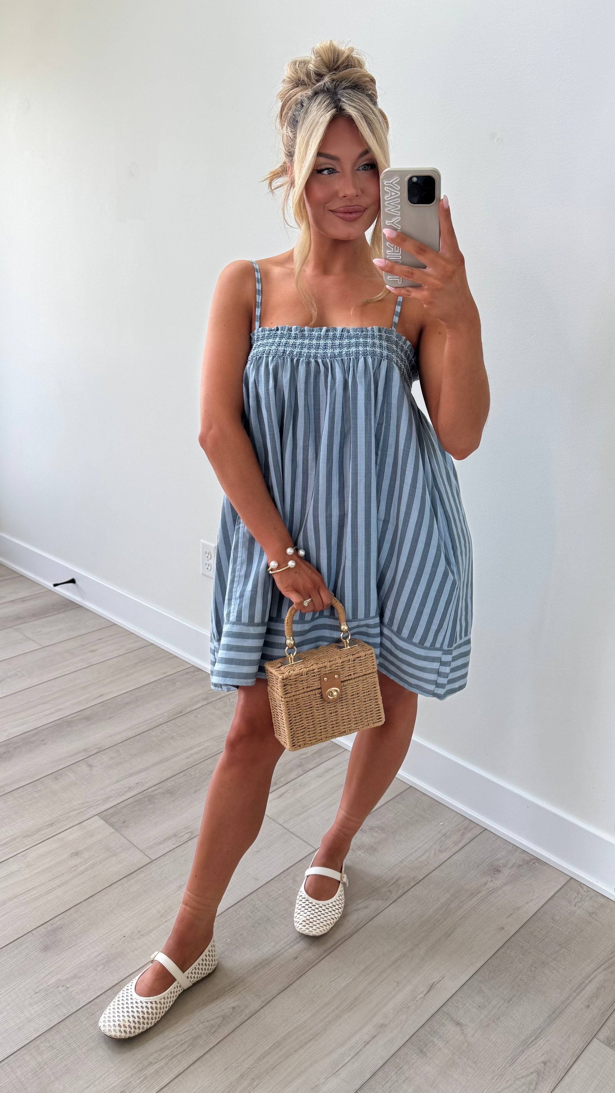 HAMPTONS STRIPED SHIFT DRESS