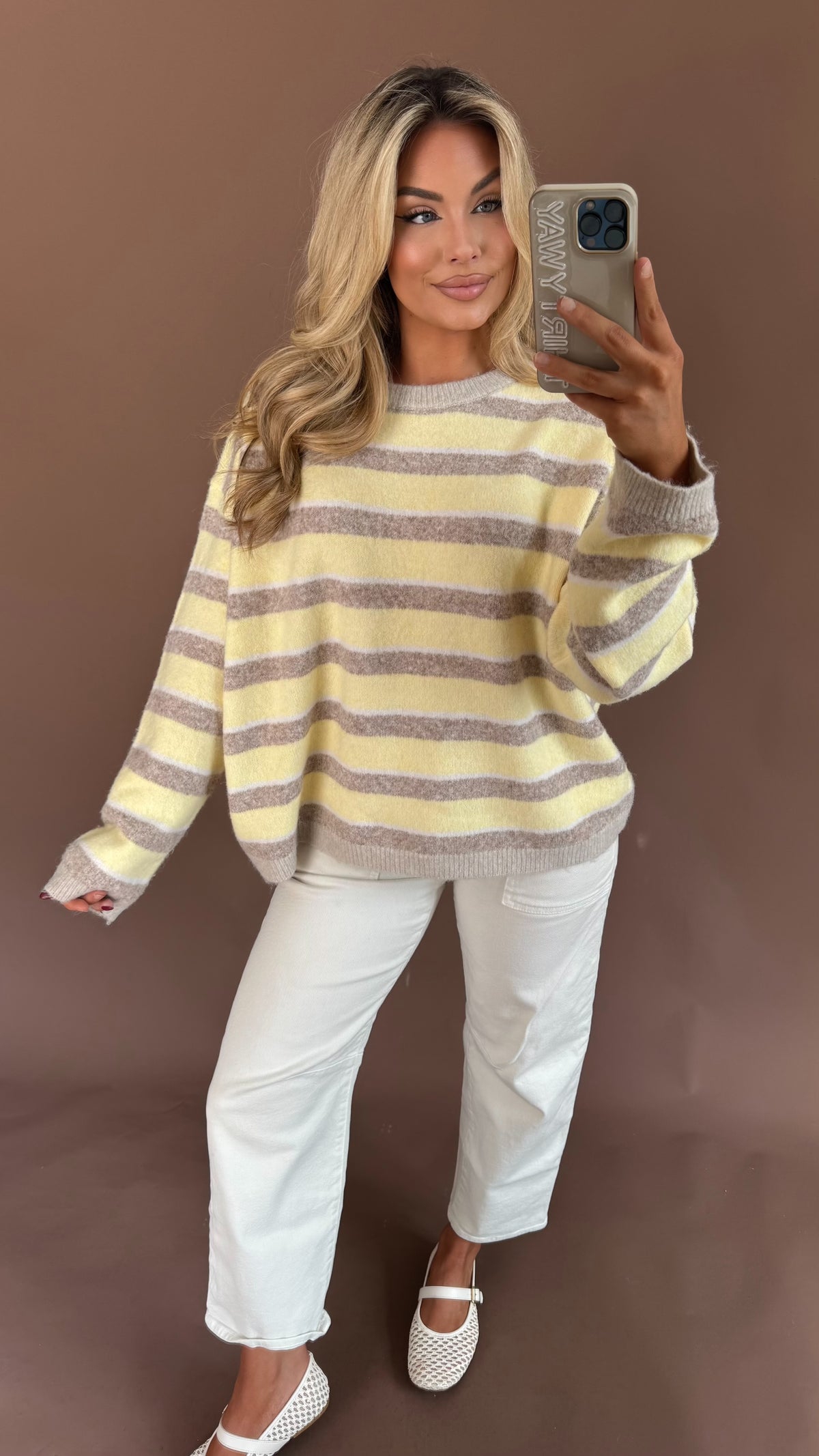 DAYDREAM SWEATER LEMON/MOCHA