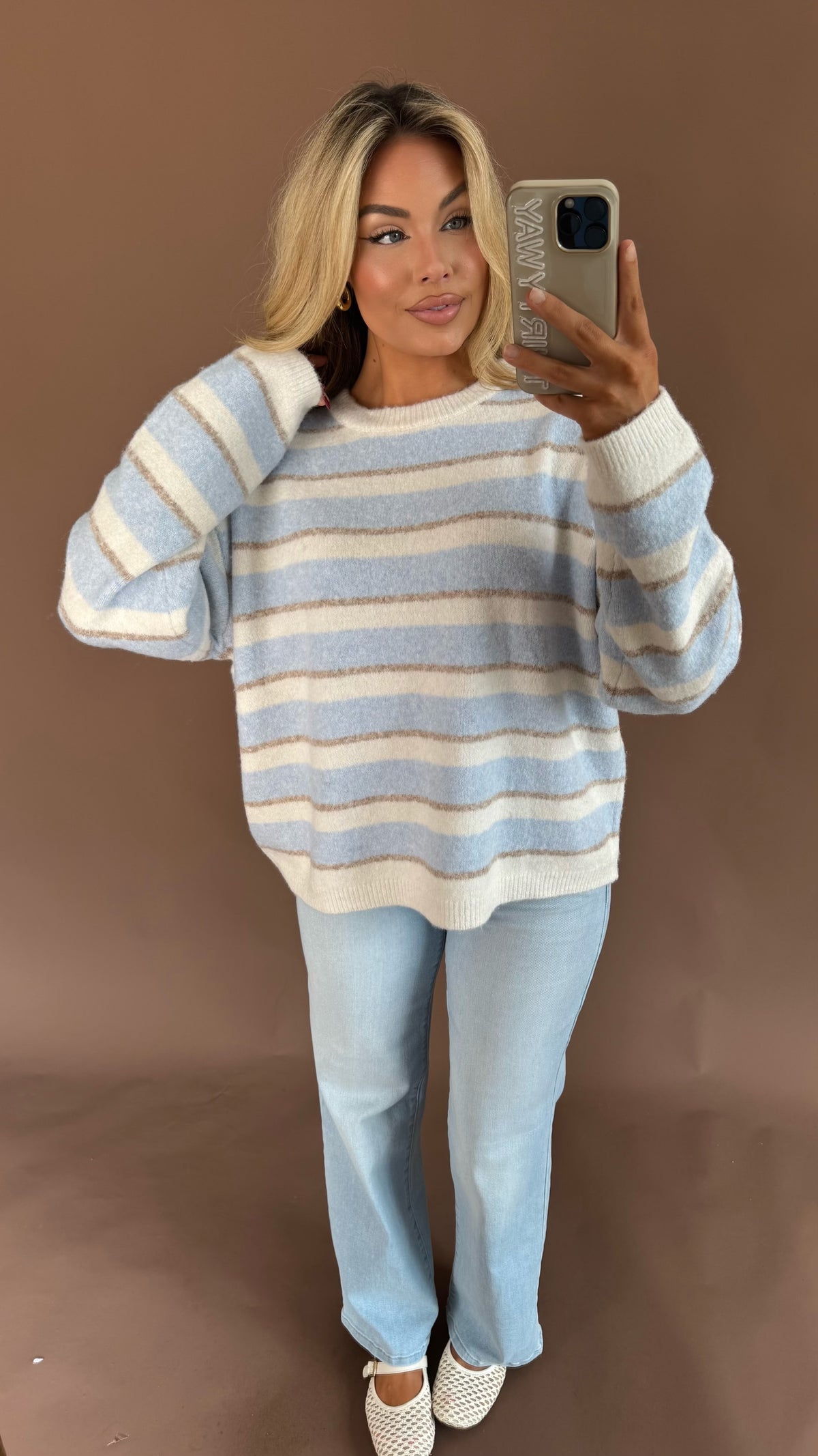 DAYDREAM SWEATER BLUE/TAUPE