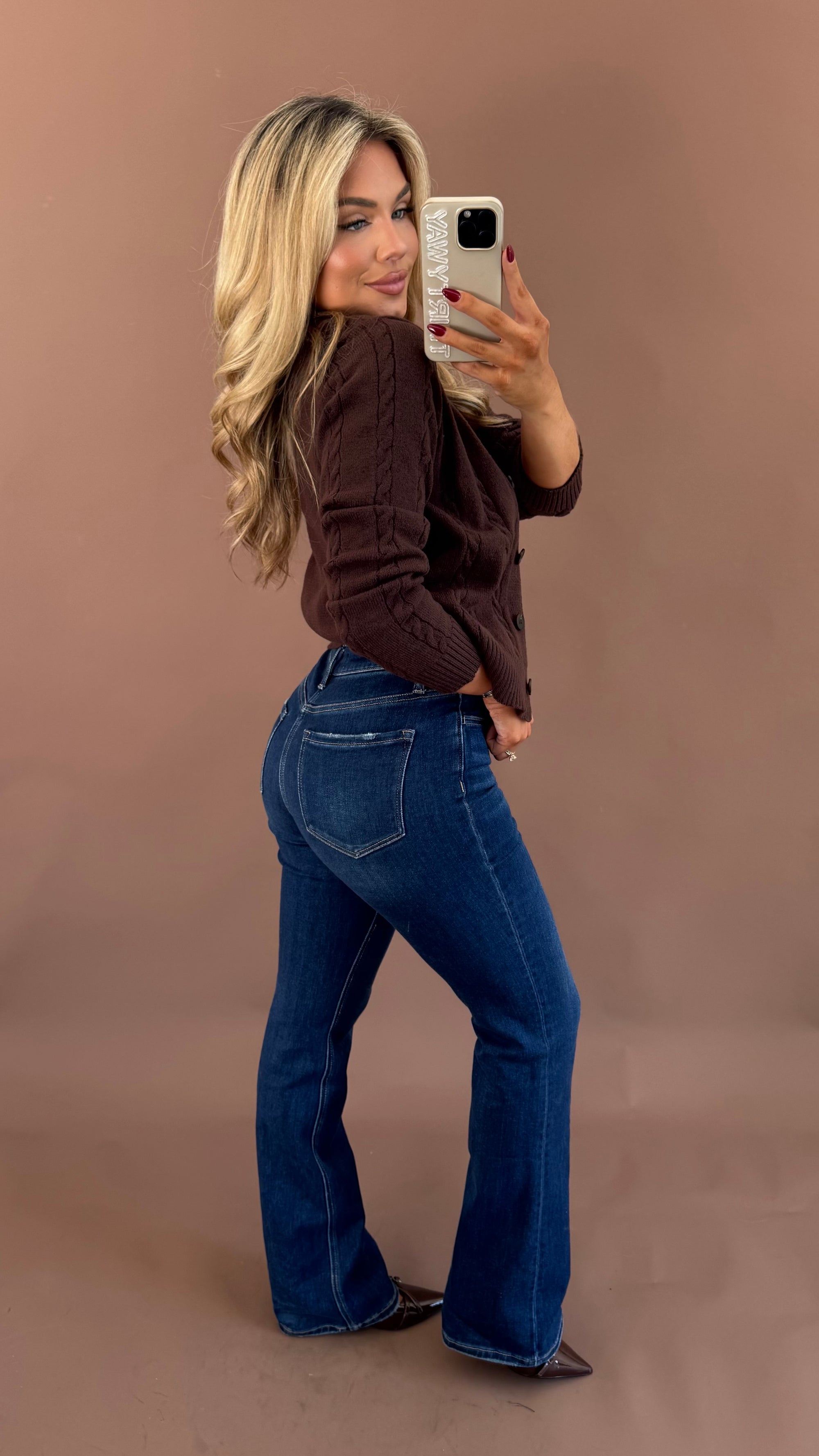 HIGH RISE BOOTCUT DENIM JEANS