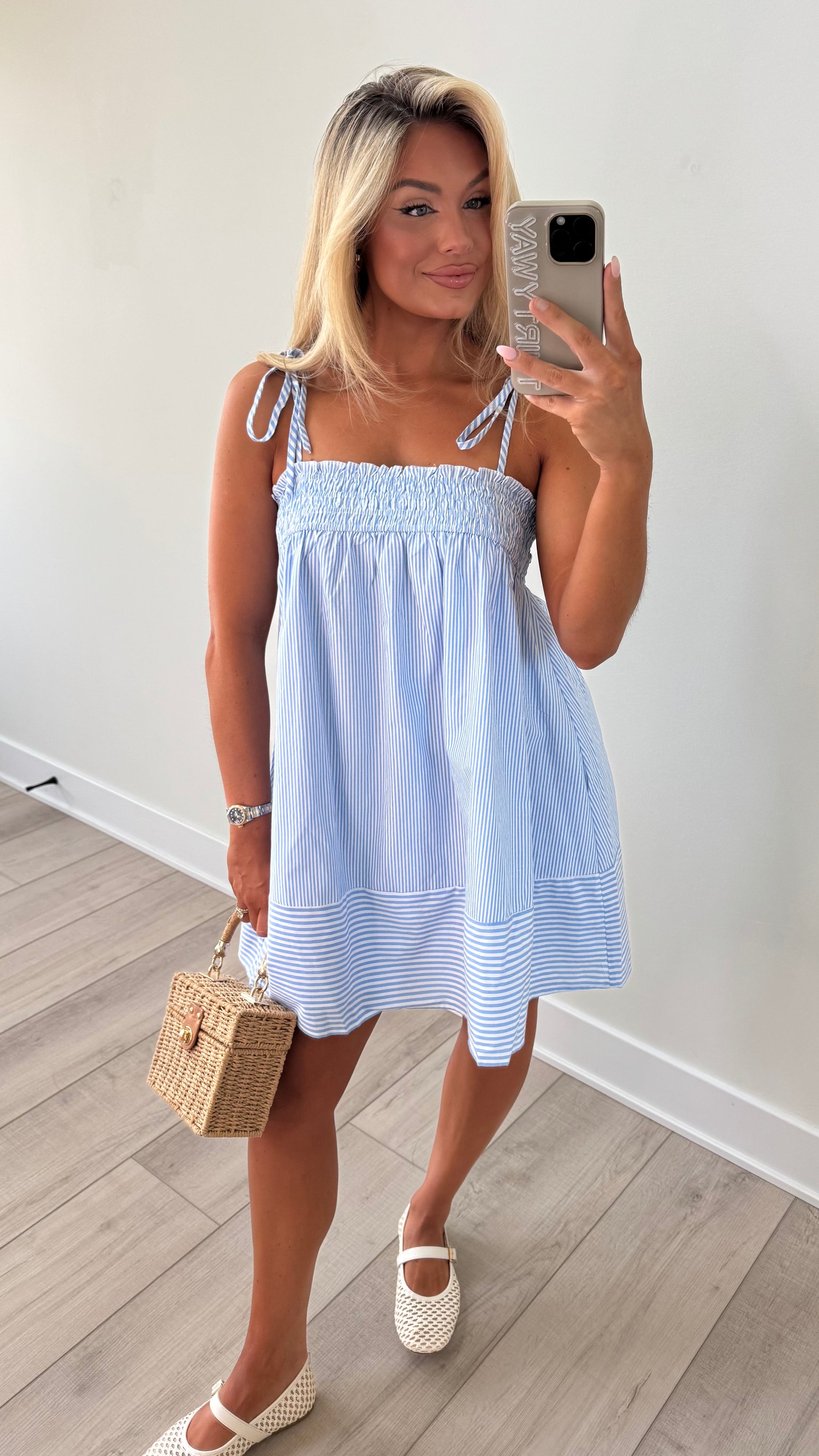 NEWPORT STRIPED MINI DRESS
